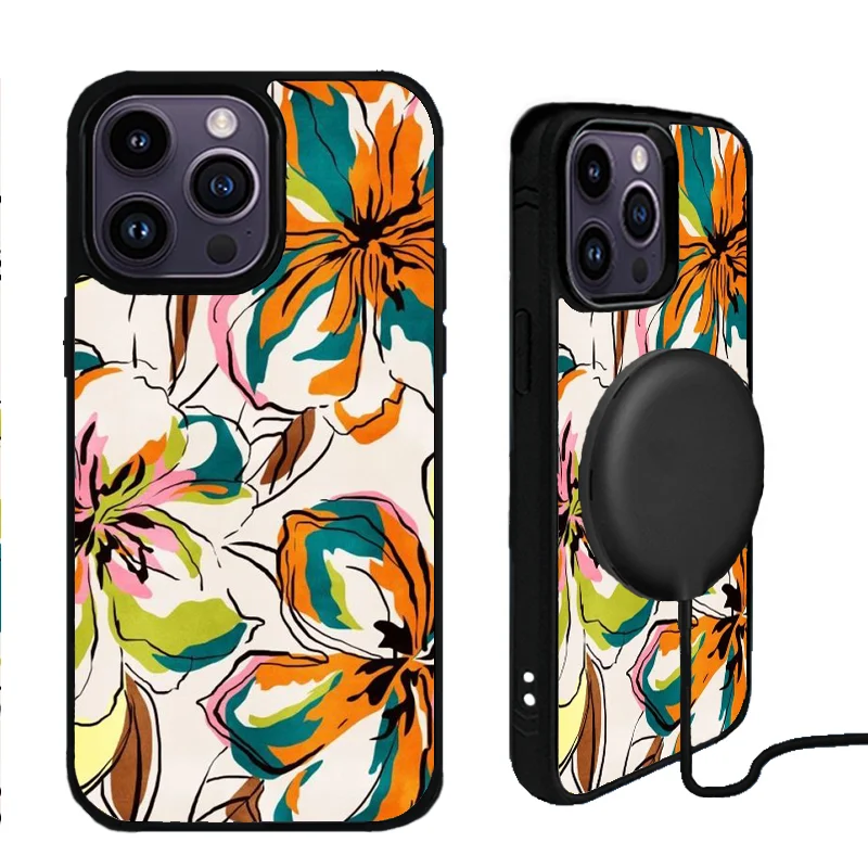 Чехол для телефона Magsafe с цветным логотипом Cusotm Iphone 16pro max 16plus 16e 16 15 14 13 12 15pro 14pro