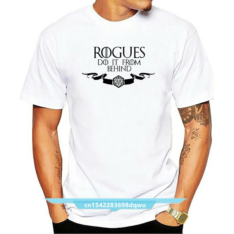 

Short Sleeve Tshirt Fashion Rogues Do It From Behind T-shirt. Rpg Tabletop Board Game.
