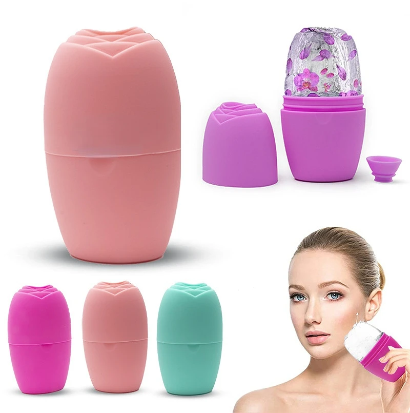 

Skincare Beauty Lifting Contouring Tool Silicone Ice Cube Trays Ice Globe Ice Balls Face Massager Facial Roller Reduce Acne