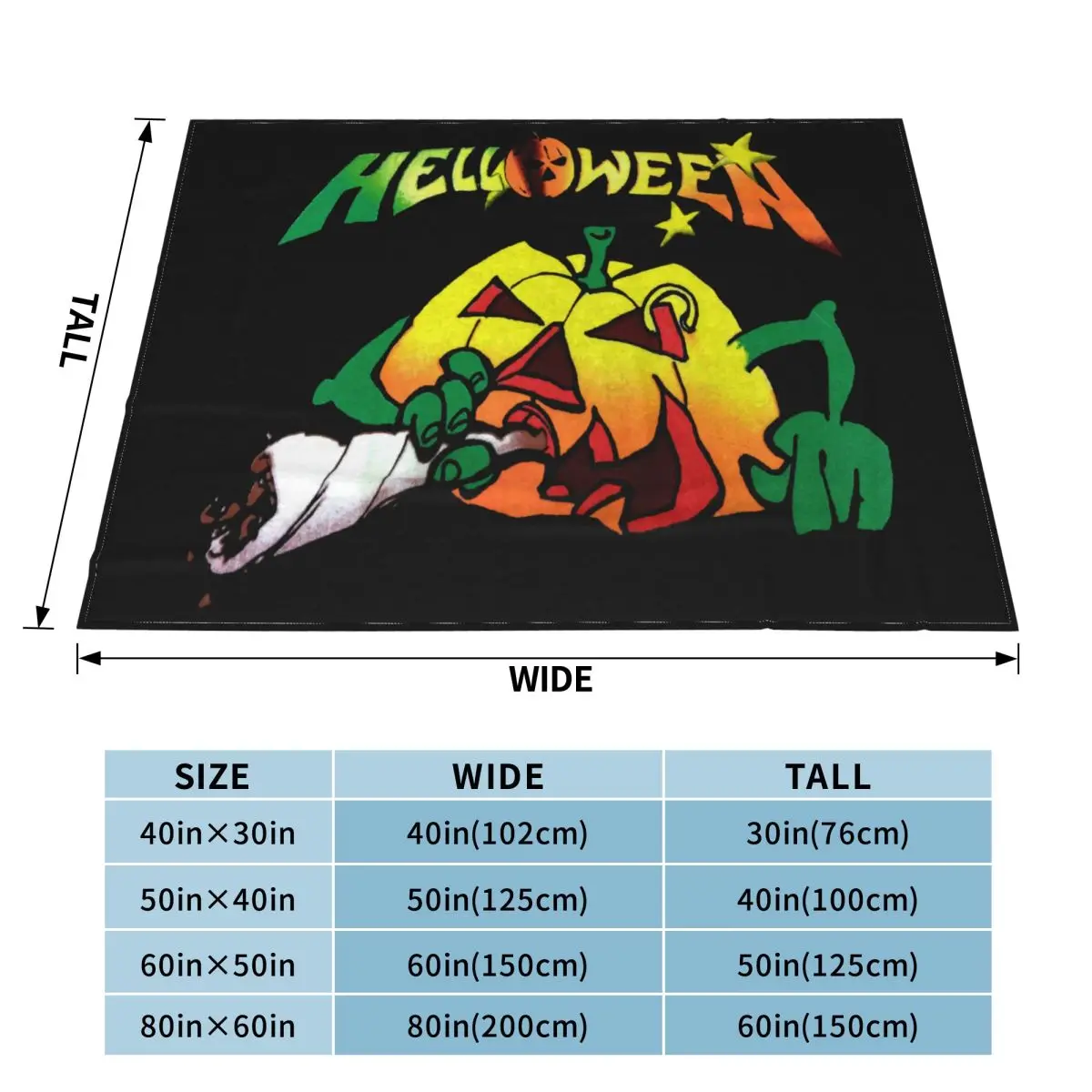 Винтажное одеяло унисекс Helloween Kim Loai Tour Nhat Ban Tai Xs3XL с юмором и в готическом стиле