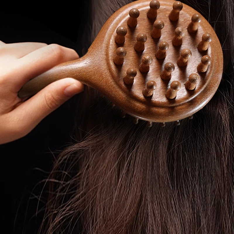 1 шт. двусторонняя меридианная расческа для терапии кожи головы массажная ухода