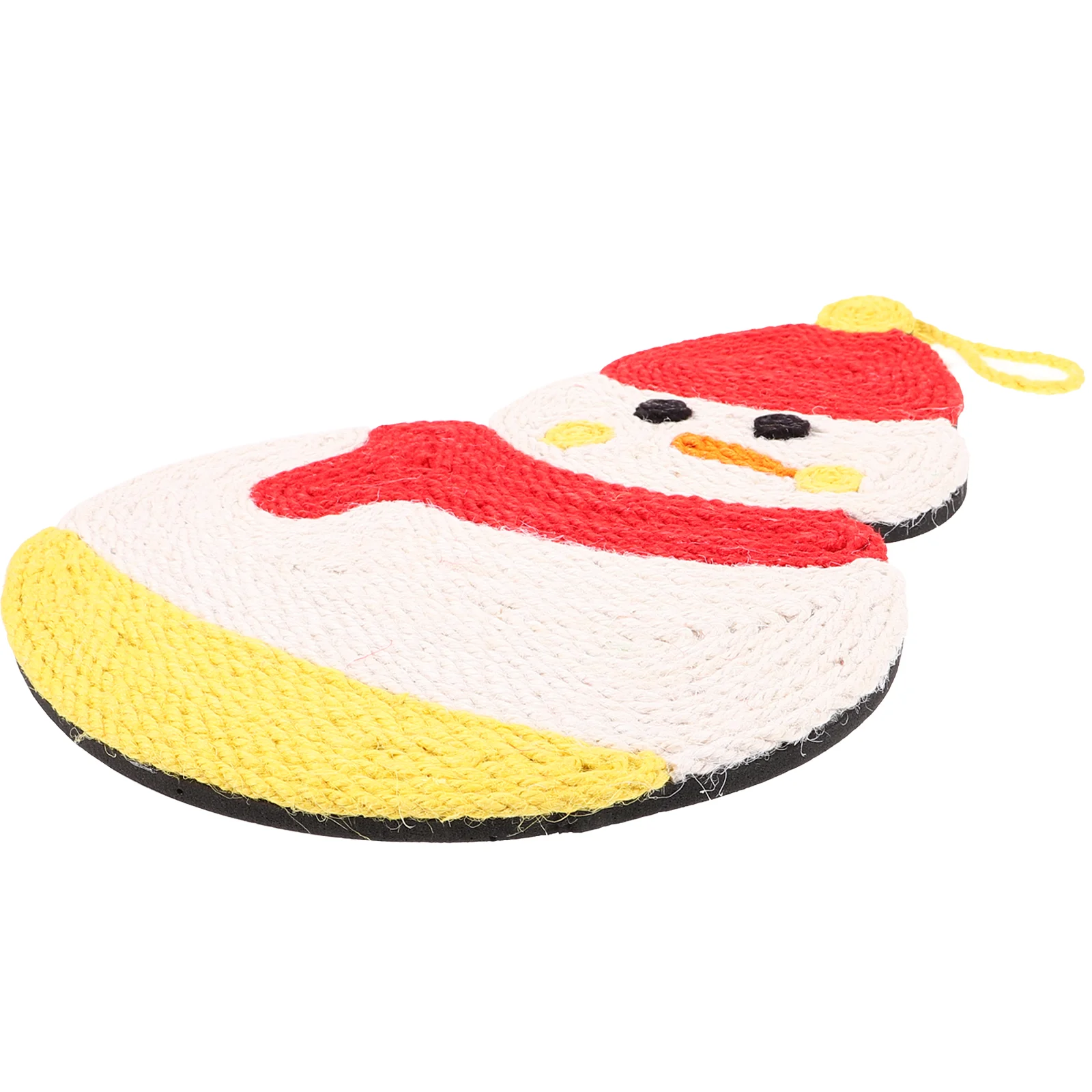 

Christmas Cat Scratcher Mat Snowman Cat Scratch Pad Anti-Slip Natural Sisal Cat Floor Scratching Pad Rug Pet Grinding Claws