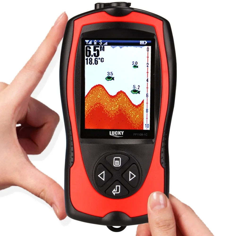 LUCKY Rechargeable Wireless Fish Finder Sonar FF1108-1CWLA for 45M Winter Fishing Ice Fishing Portable Depth Echo Fish Finder enlarge