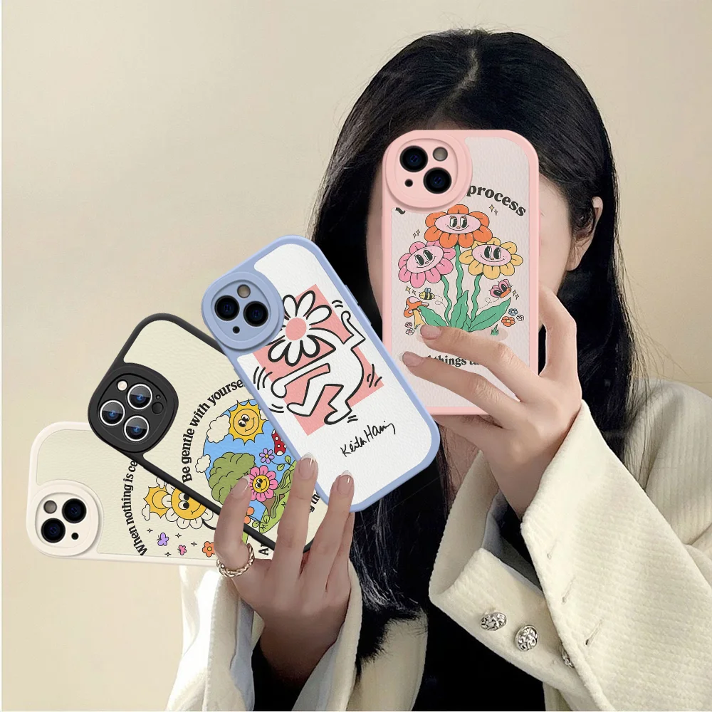 Чехол для телефона K-Keith Art Exhibitio из твердой кожи iPhone 16 15 14 13 12 Mini 11 Pro Max Xs X Xr 7 8 Plus Fundas