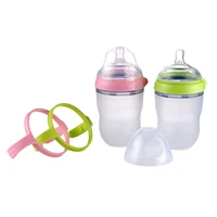 100 silicone baby bottle green 250ml 8oz pink 150ml 5oz baby milk feeding bottle for baby