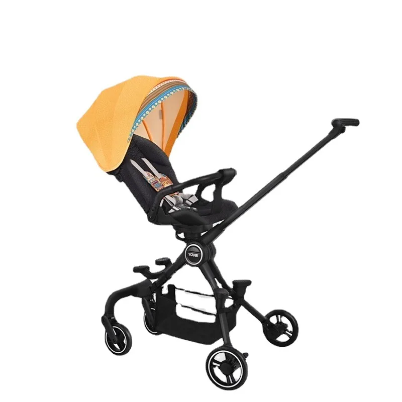 Baby Car Seat Stroller Stroller Artifact Trolley Ultra-light Foldable Stroller High-view Two-way Children's Walk