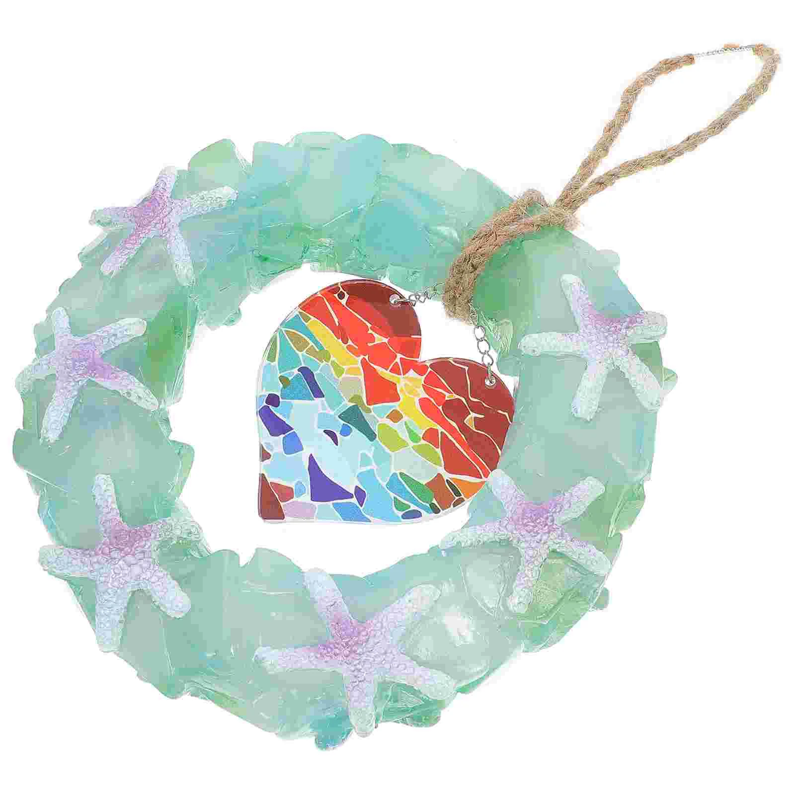 

Valentine's Day Heart Hanging Pendant Door Hanging Wreath Resin Craft Pendants