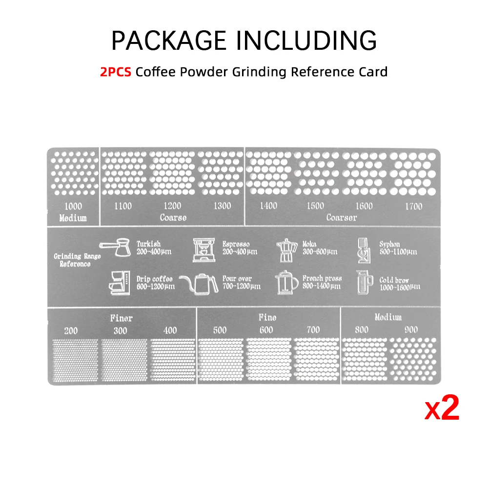 

Металлическая карта помола кофе dalinwell