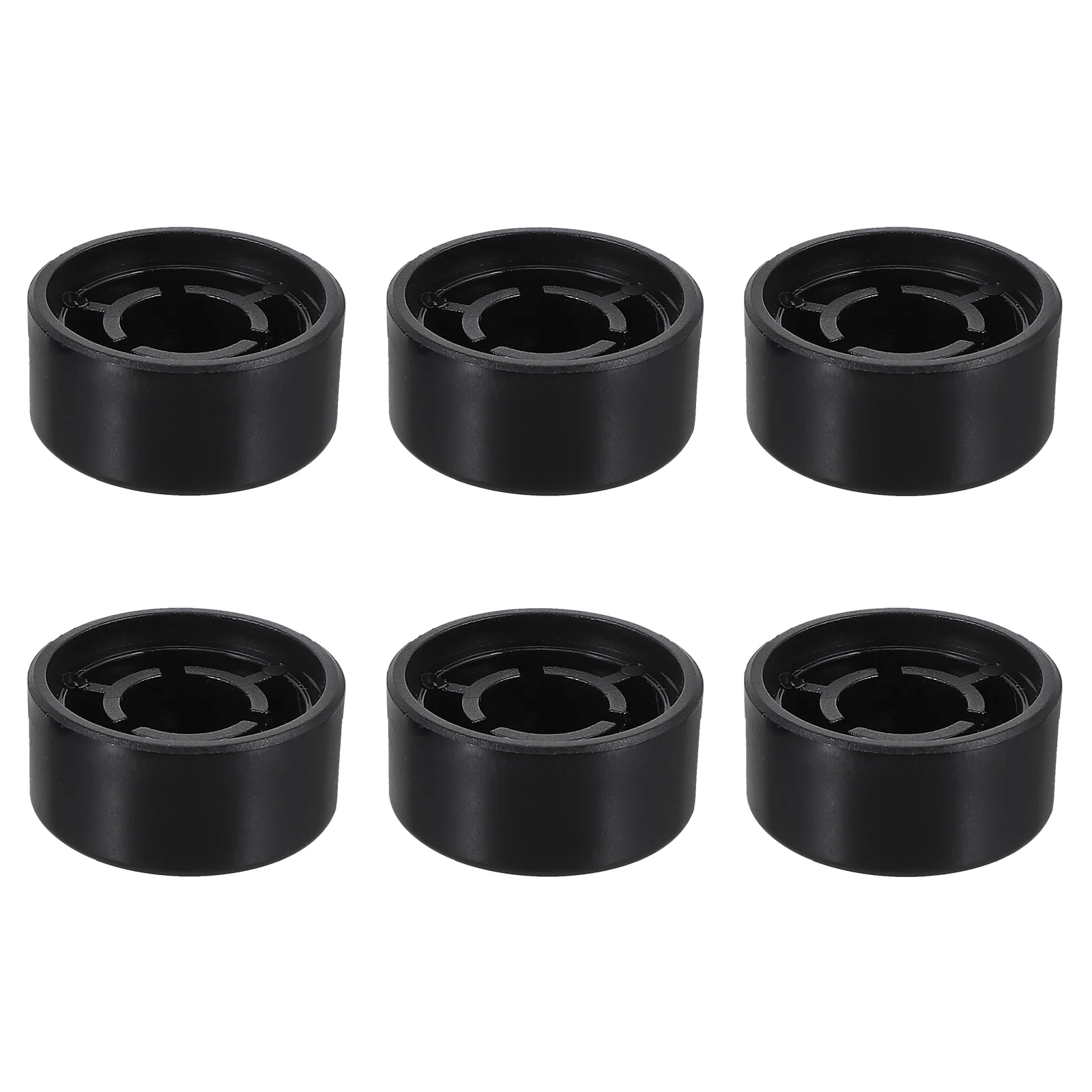 

6 Pcs Guitar Knob Effect Protective Caps Metal Buttons Switch Electric Footswitch Toppers Black Pedal Accessories