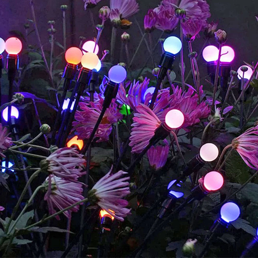 

2PCS LED Solar Garden Light Solar Decorative Street Lamp Multiple Color Landscape Pathway Light Solar Lawn Lamp Christmas Decor