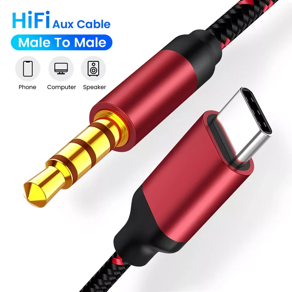

2022New Jack Aux Audio Cable Type C to 3.5mm Jack Adapter Cable Speakers Car Type C To 3.5 Phone Accessories USB C Adapter Wire