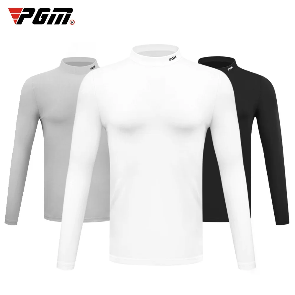 

PGM Men Winter Cashmere Bottom Shirt Golf Tennis Volleyball Clothing Warm Long Sleeve Polo T Shirts