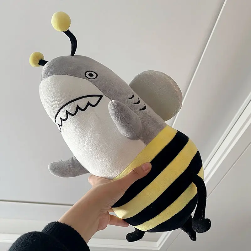 

Cartoon Patchwork Pillow Shark and Bee Creative Japanese Style Sofa Animals Shape Children Home Sofa Decor Cushion 2022 Hot Sale