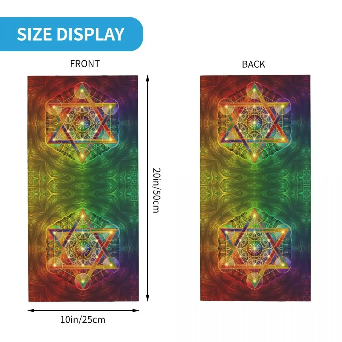 Бандана Metatron's с Merkabah Flower Of Life шейный платок для пеших прогулок охоты шарф