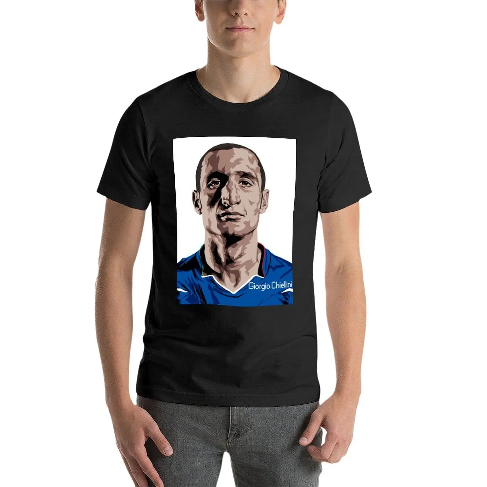 Мужская футболка с рисунком Chiellini Illustration большие и высокие футболки