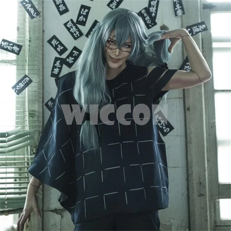 Костюмы для косплея юютсу касин махито из аниме парик топ брюки костюм на