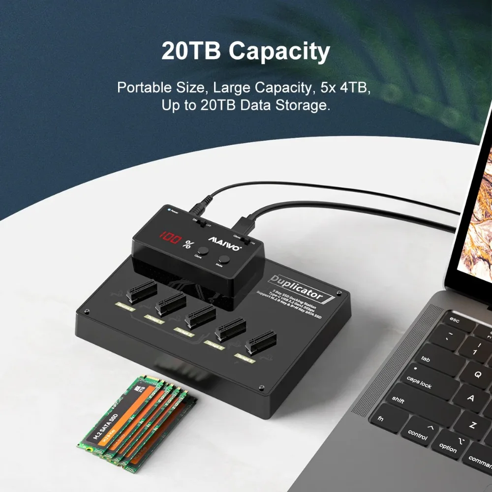 Внешний жесткий диск MAIWO M2 SSD SATA внешний с интерфейсом USB Type-C