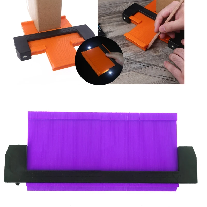

Wider Contour Gauge with Lock, JSK Profile Gauges Plastic Contour Duplications Gauge with Lock & Light M4YD