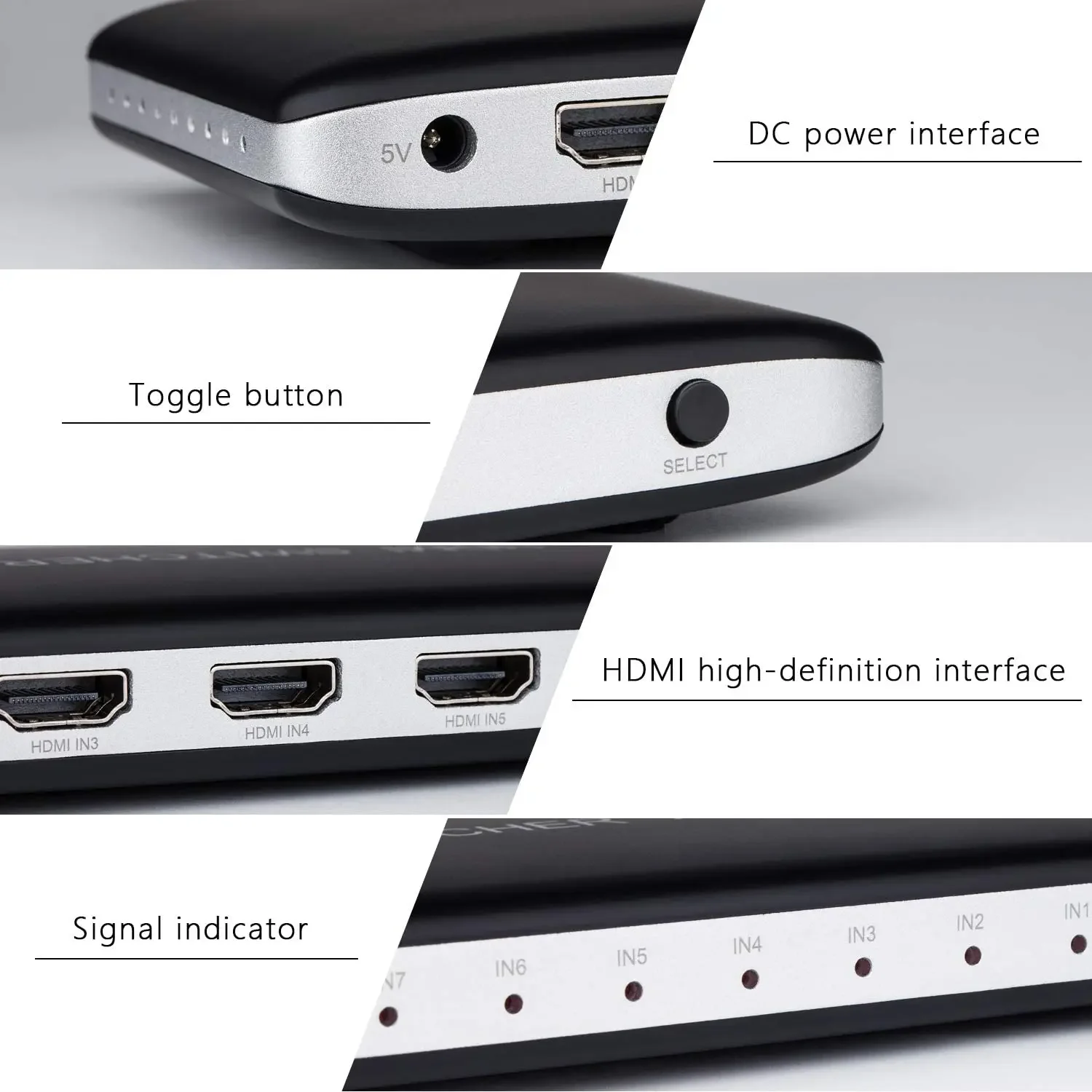 7-портовый Переключатель HDMI 7x1 4K @ 60 Гц 2 0 7 в 1 выход поддержка HDR HDCP для PS5 Xbox серии X NS