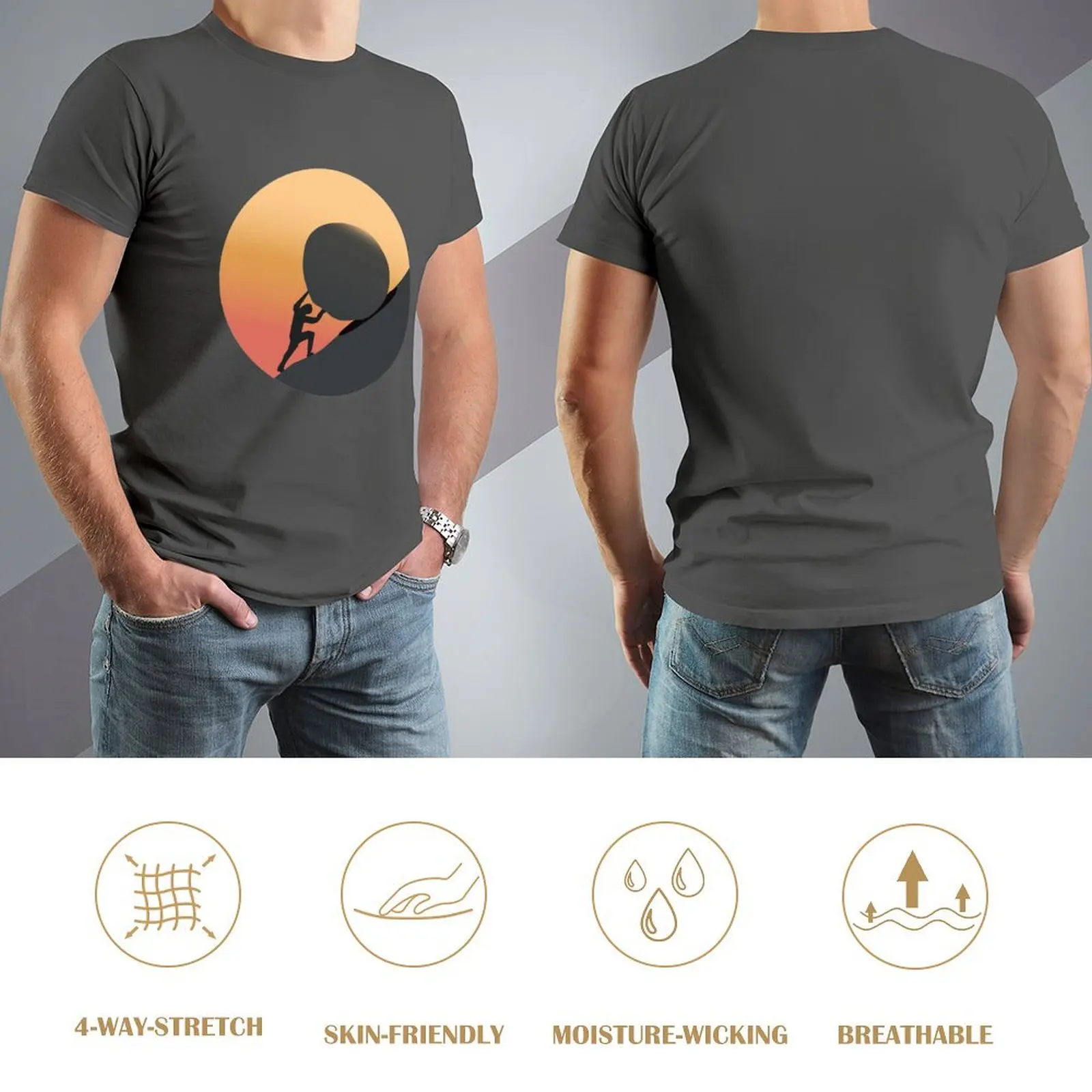 Миф Сisyphus - футболка Albert Camus милая одежда в стиле аниме для мальчика большие и