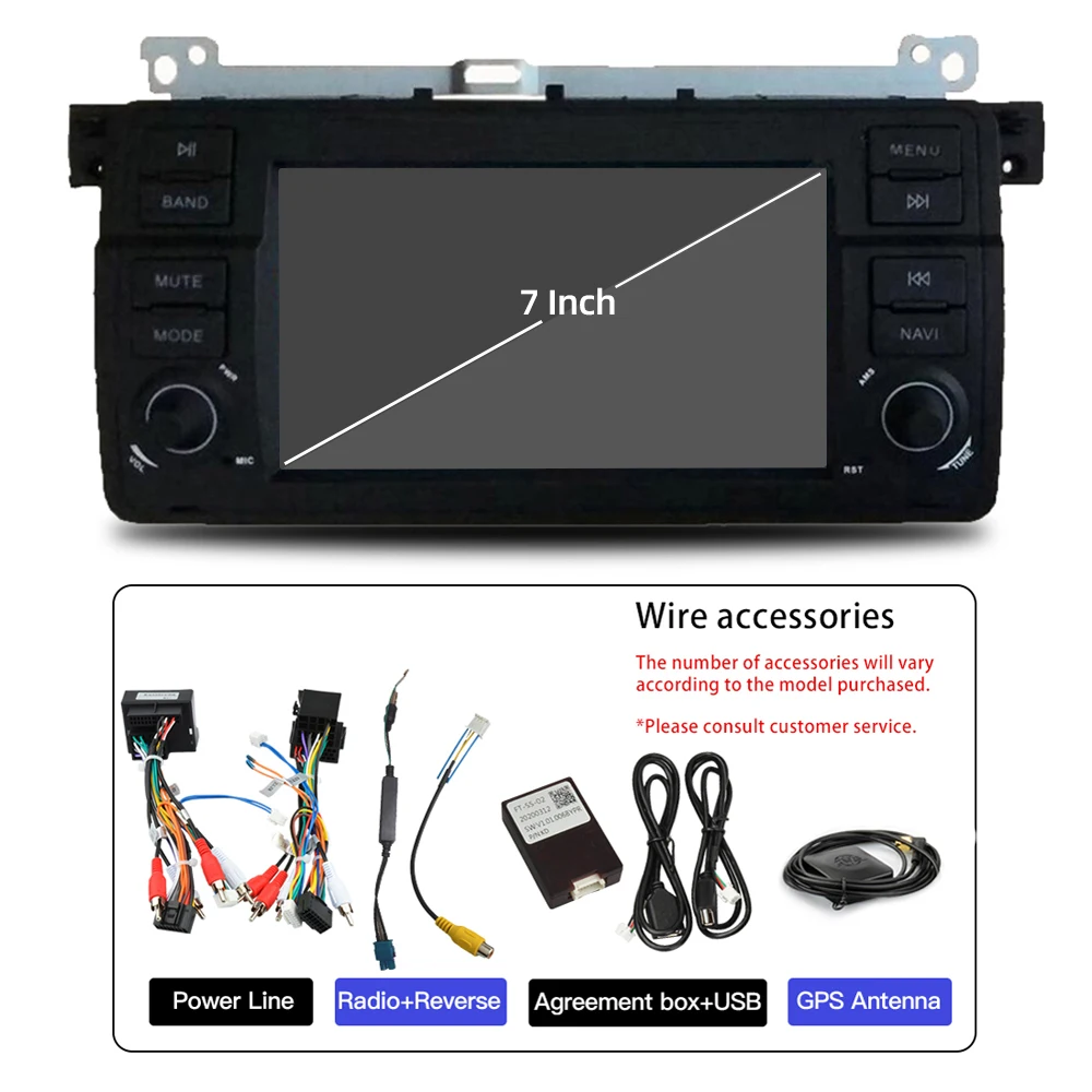 7" Carplay Multimedia Player Radio 4G LTE Android 12.0 8G+128G 8 Core GPS DSP Car Player Radio WiFi for BMW E46 M3 Rover 75 MG images - 6