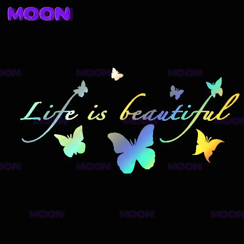 Красивые бабочки Life Is Nice Design, автомобильные аксессуары, виниловые светоотражающие наклейки, автомобильные мотоциклетные наклейки