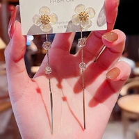 korean vintage long tassel drop earrings gold color 2022 fashion hanging women earrings summer jewelry girls party gift
