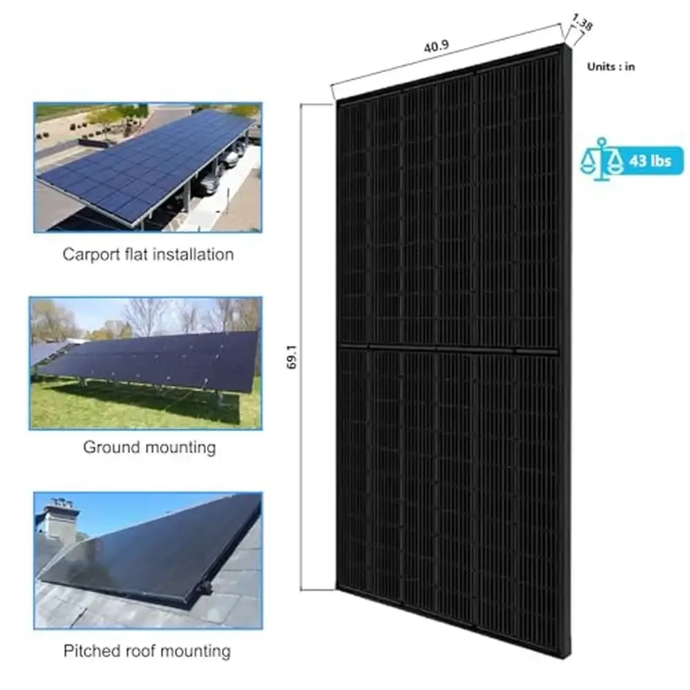 Высокоэффективные солнечные панели 2 шт. 350-355 Вт 12 В моно PERC для автодома морского