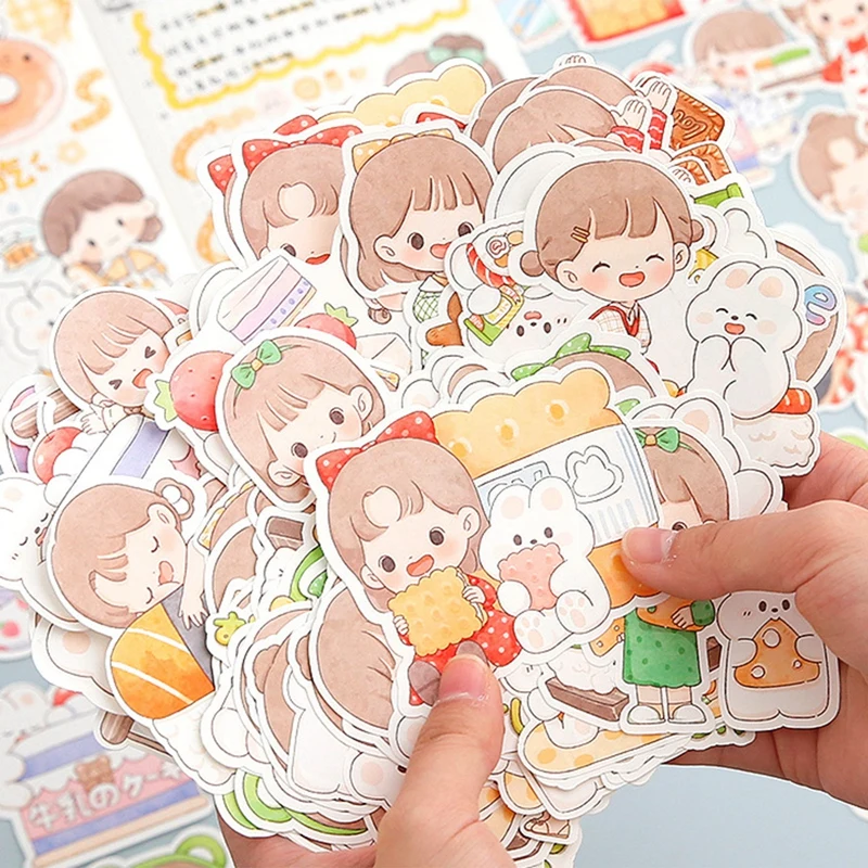 

100Pcs/Lot Memo Pads Sticky Notes Cartoon Pudding Cake Girl Journa Scrapbooking Stickers Office School Supplies Stationery