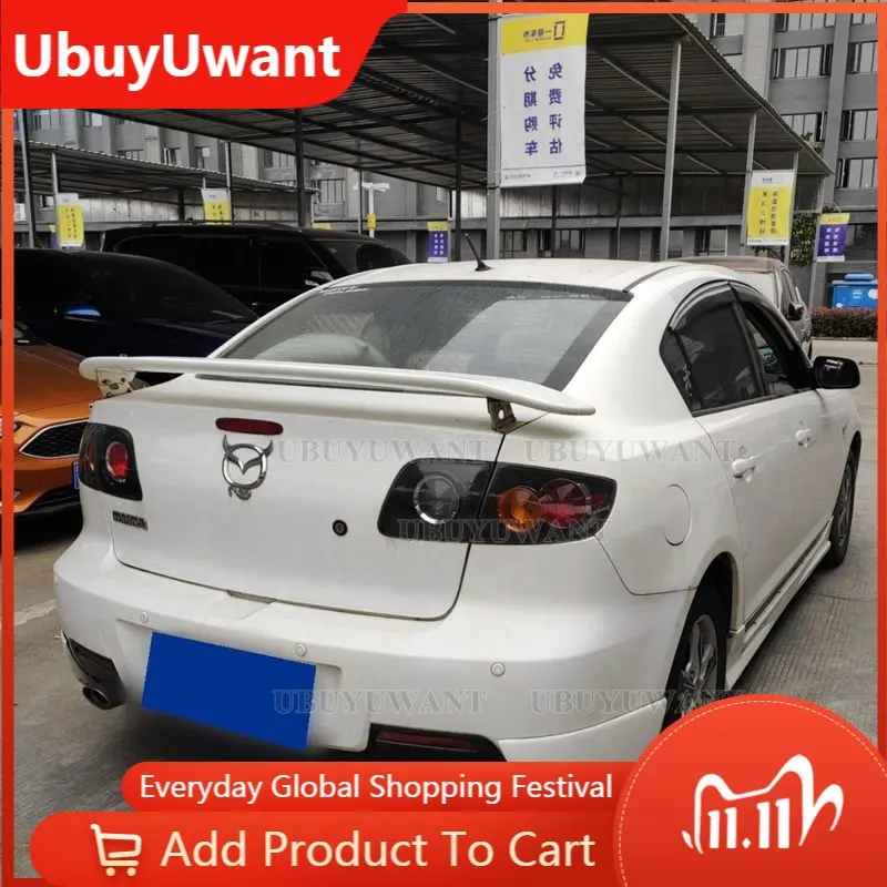

Спойлер для Mazda 3 2006-2013, спойлер для Mazda 3, высококачественный спойлер из АБС-материала для автомобильного заднего крыла, грунтовка цвета для Mazda 3