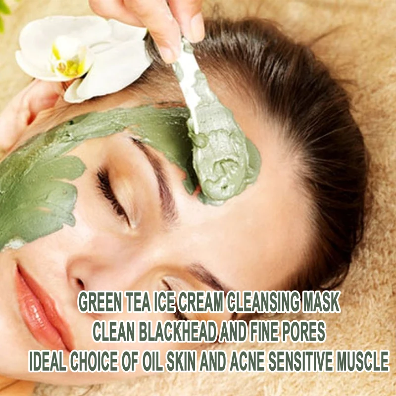 

Cleansing Green Tea Mud Mask Remove Blackheads Acne Clearing Peel Off Cleansing Masks Moisturizing Blemish Removers Nourishing