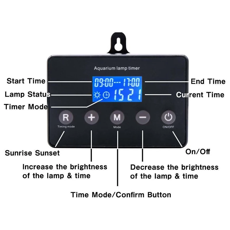 Контроллер светильник для аквариума 4 режима закат восхода солнца диммер