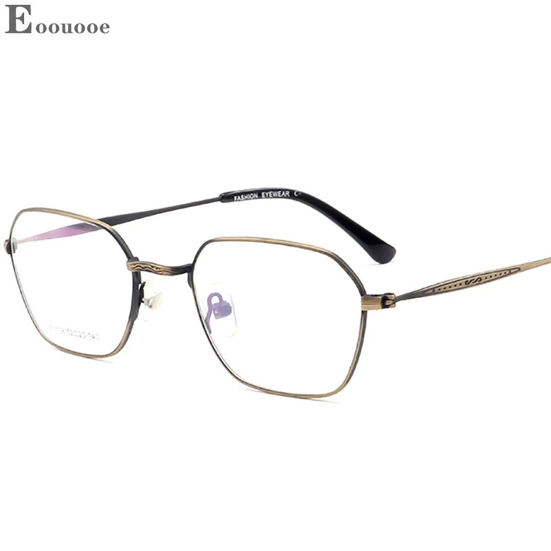 

Vintage Fashion Optical Geometric Glasses For Men Women Bronze Eyewear Accessories Myopia Hyperopia Prescription Lenses Frame