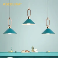 nordic 3 heads chandeliers modern macaron led pendant lights creative restaurant coffee bar clothing store home decor fixtures