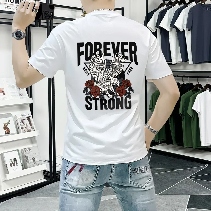 Мужская футболка с коротким рукавом популярная новинка 2024 летняя модная