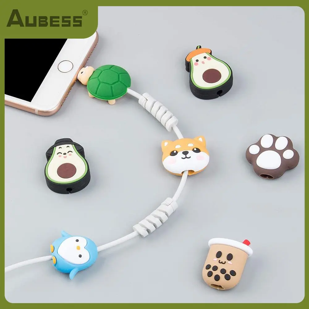 

Mini Cartoon Data Cable Protective Portable Usb Cable Protector Prevent Breaking Protective Sleeve 1pcs Durable Cute No Fading