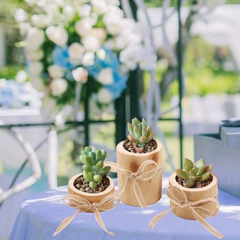 

Romantic Party Craft Candlestick Wooden Candle Holder Set Home Decor with Rope Gift Office Atmosphere Wedding Decoration