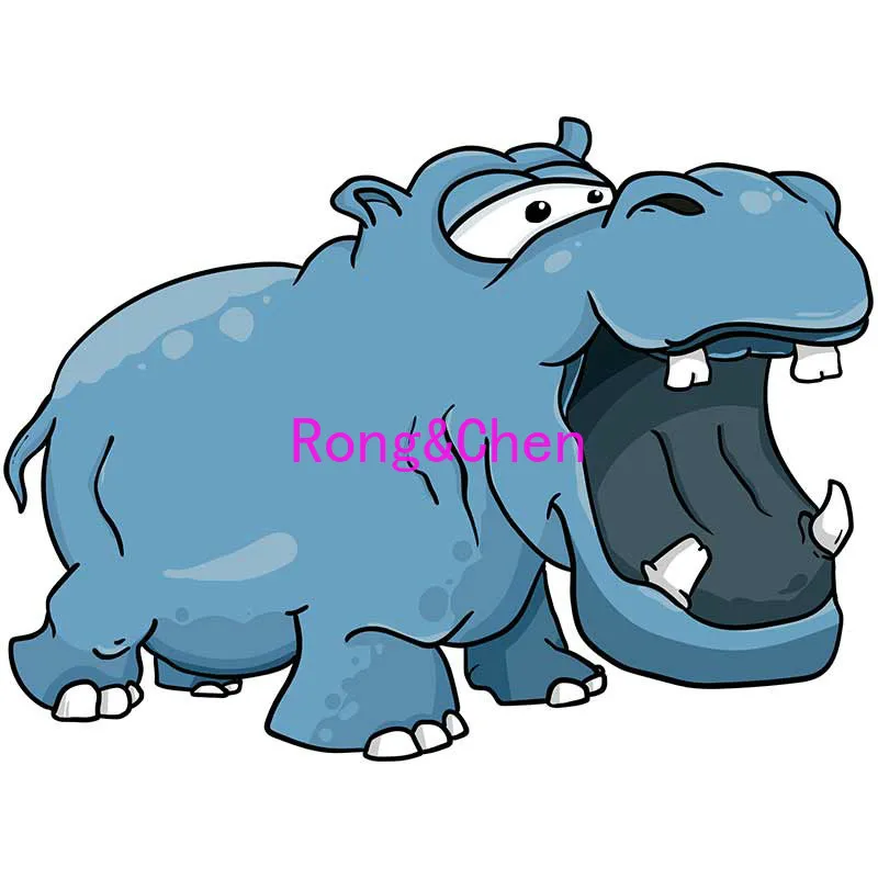 

Rongchen Trading Car Sticker Fine Personality Hippo Cartoon Sticker Vinyl Auto Accessories Window Styling Decal PVC Waterproof