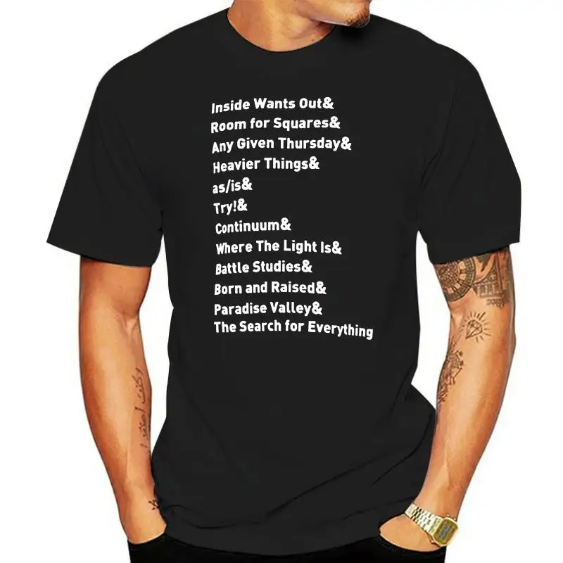 

JOHN MAYER T shirt john mayer discography guitar music born and raised continumm the search for everything world