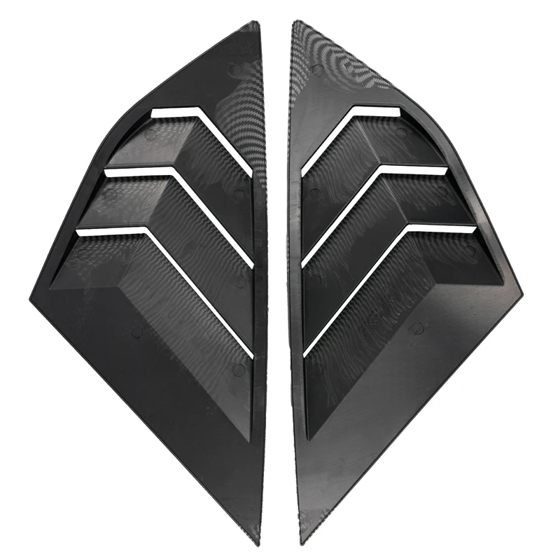 Глянцевая черная задняя боковая вентиляционная четверть оконная жалюзи детали