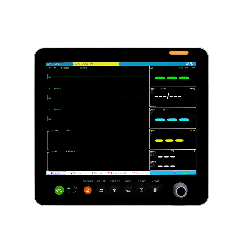 1.14.87 15-дюймовый портативный монитор пациента по лучшей цене, черная Больничная система мониторинга пациента