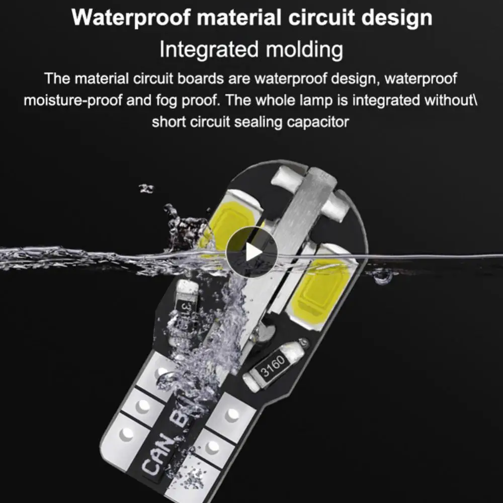 

Automatic Matching Decoding License Plate Reading Lights T10 Four-sided Universal Led Bulb Lamp Super Bright Car Accessories