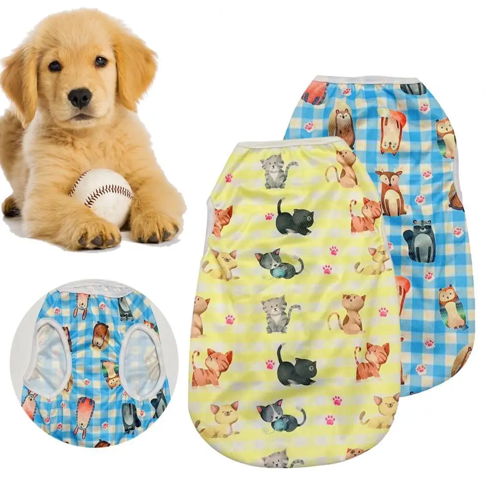 

Привлекательная рубашка для собак, термостойкая Полиэстеровая футболка для кошек, милая клетчатая футболка для кошек