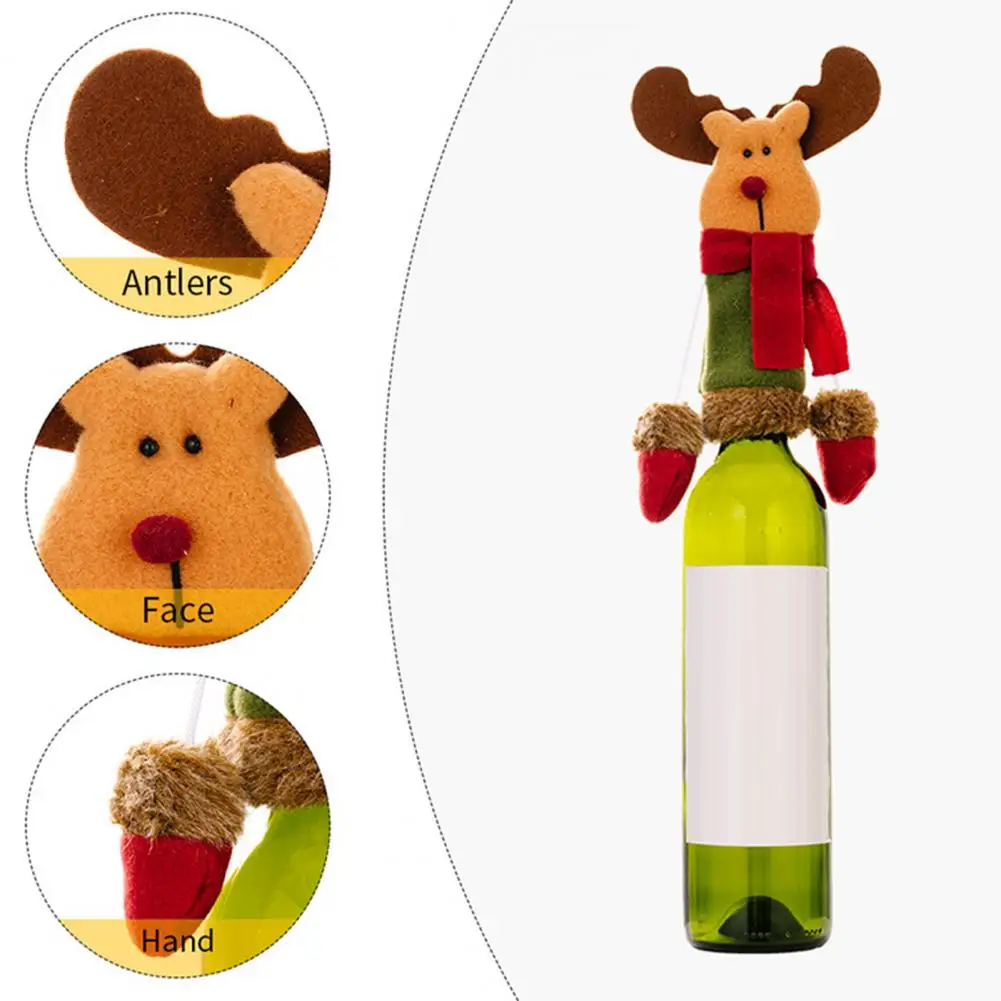 

Изысканная Рождественская Крышка для бутылки пива шампанского Крышка для бутылки пива Топпер праздничный реквизит сцена планировка