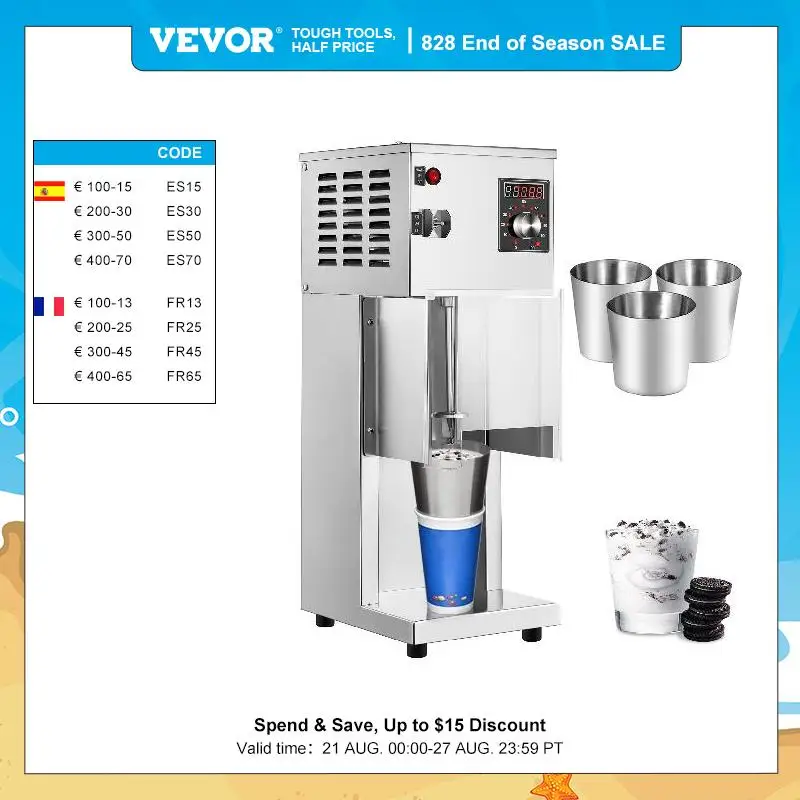 VEVOR Commercial Electric Auto Ice Cream Maker Slush Machine