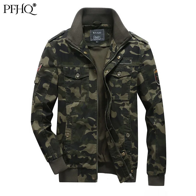 

PFHQ 2022 Autumn Men's Jacket Loose Camouflage Techwear Multi Pocket Outdoor Stylish Male Coat Military Tactical Clothes 21Q1208