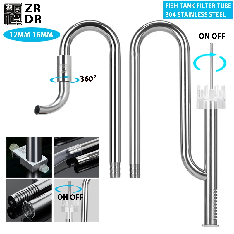 Фильтр для аквариума, внешний фильтр из нержавеющей стали, аксессуары ...