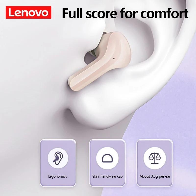 Фото Lenovo TWS Беспроводные Bluetooth наушники Air31 Прозрачные наушники с цифровым дисплеем Гарнитура с шумоподавлением Игровые наушники №5