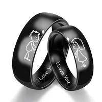 toocnipa stainless steel black couples ring women men couple rings for male female engagement ring wedding jewelry accessories