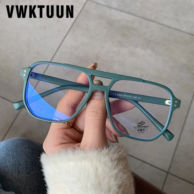 Фото Женские очки VWKTUUN с защитой от синего света, женские очки в стиле ретро, женские очки для чтения для Grame, квадратные очки для чтения, женские д... №1